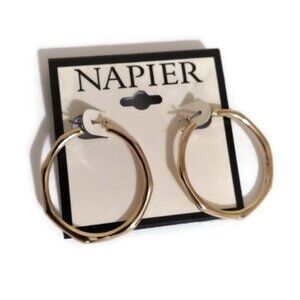 💫3 for $10 Napier Goldtone Hoop Earrings New